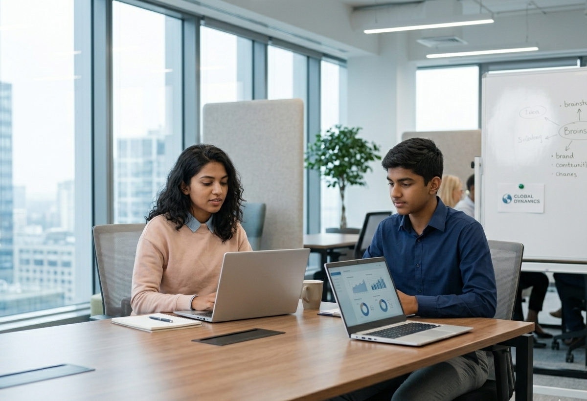 Students attending live online class