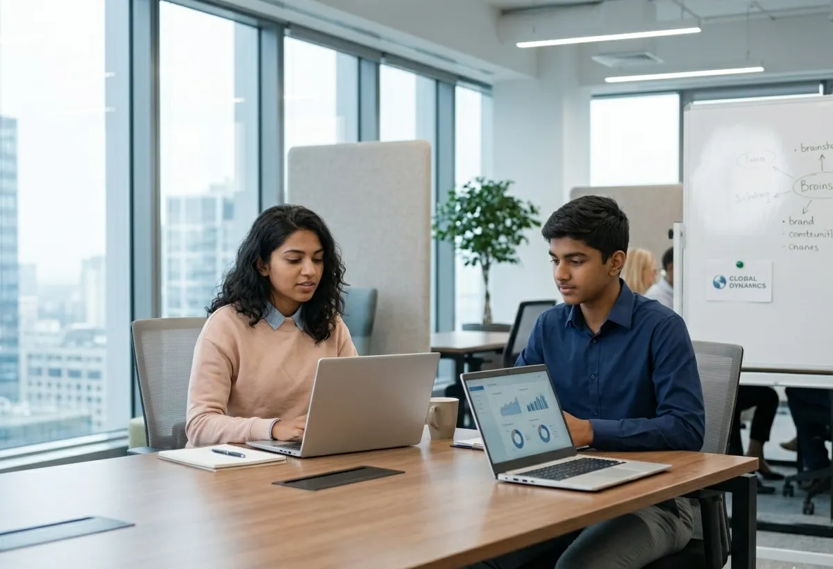 Students attending live online class